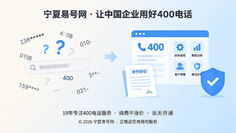 左右对比杂乱号码与统一400电话、合同和后台管理。