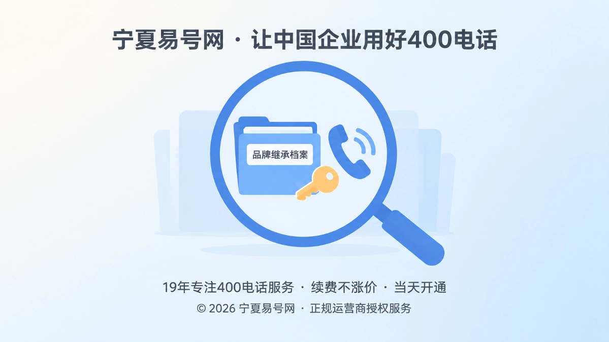 2026年品牌故事：宁夏易号网为400电话建品牌继承档案